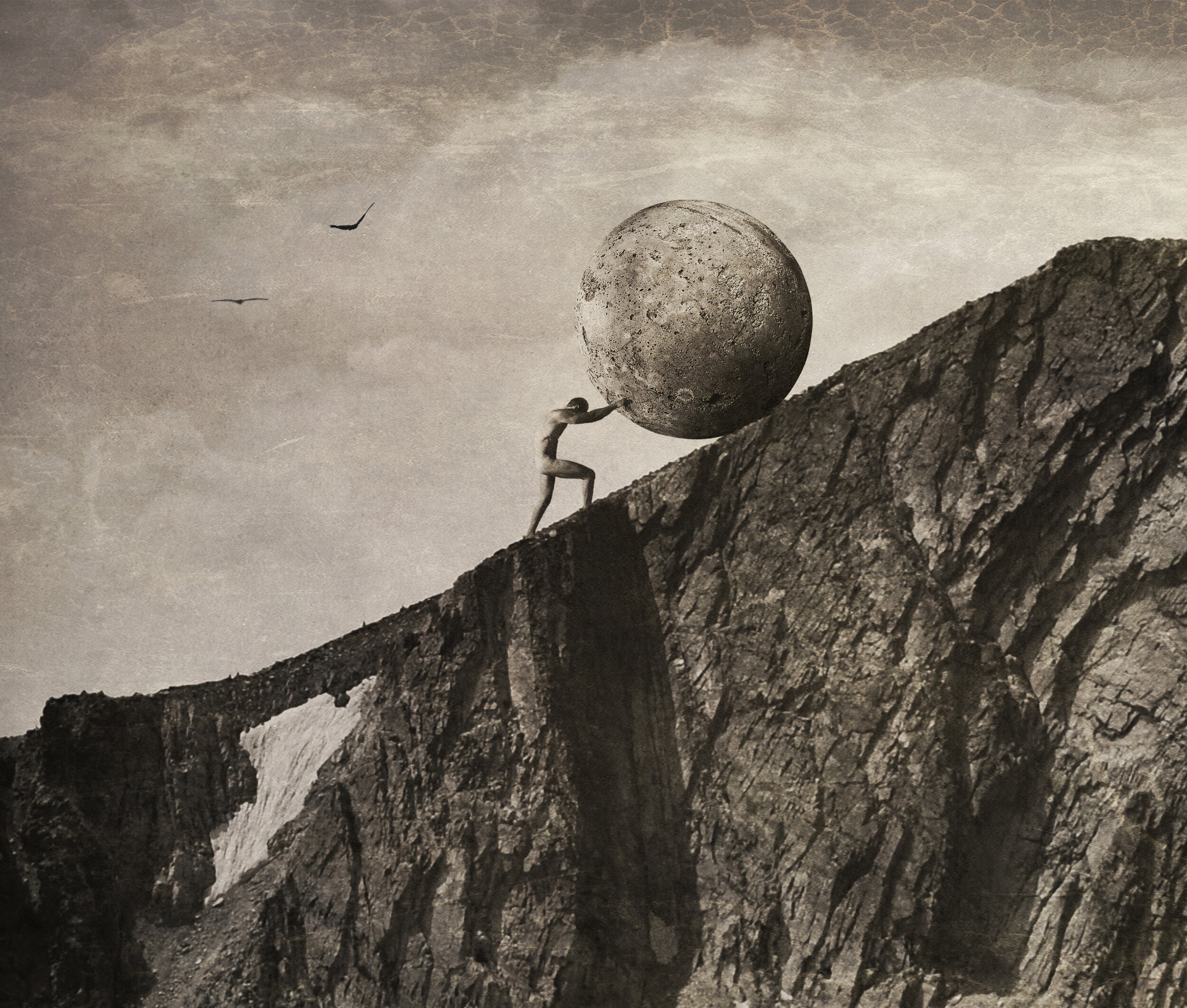 Man's Uphill Struggle