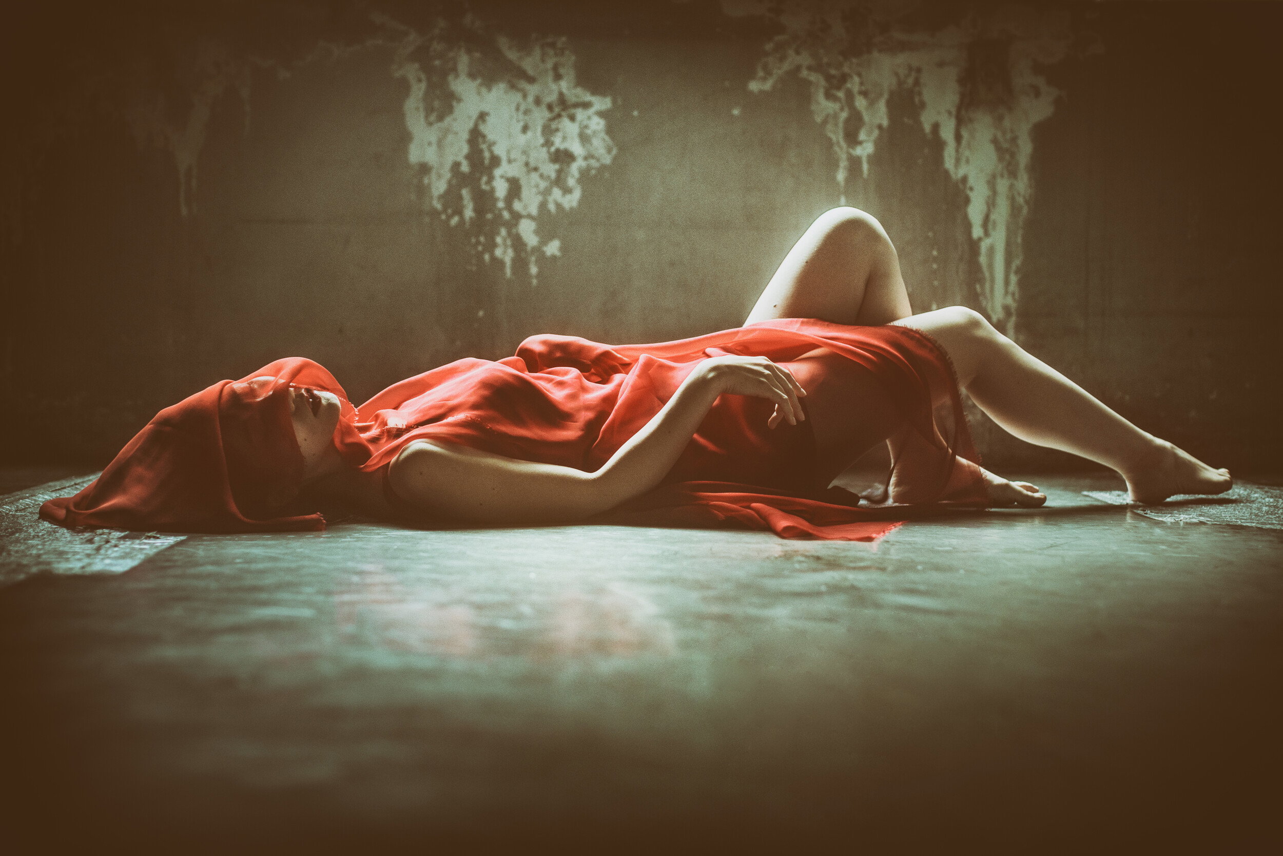 Serene Woman In Red