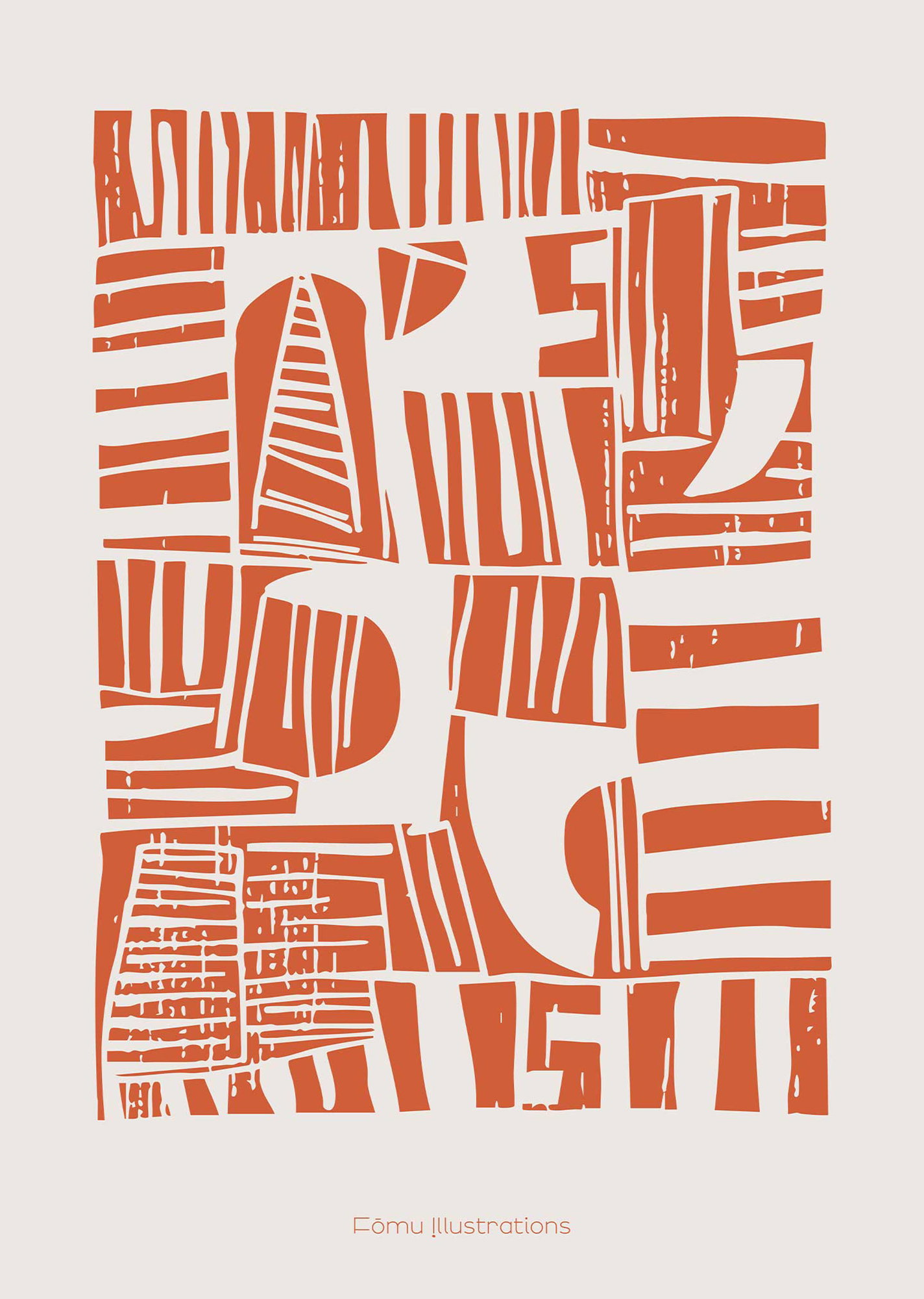 Lino Cut Russet