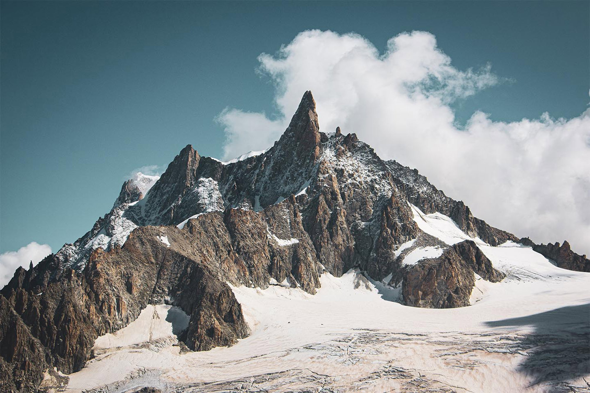 Spiky mountains in the Alps