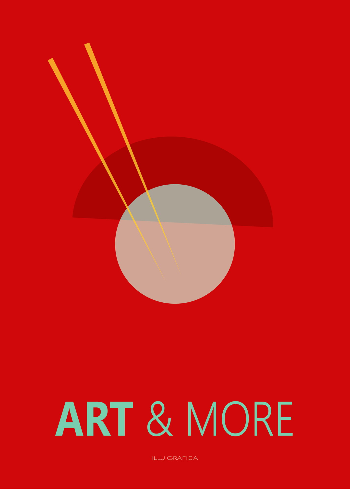 Art and more plakat rød