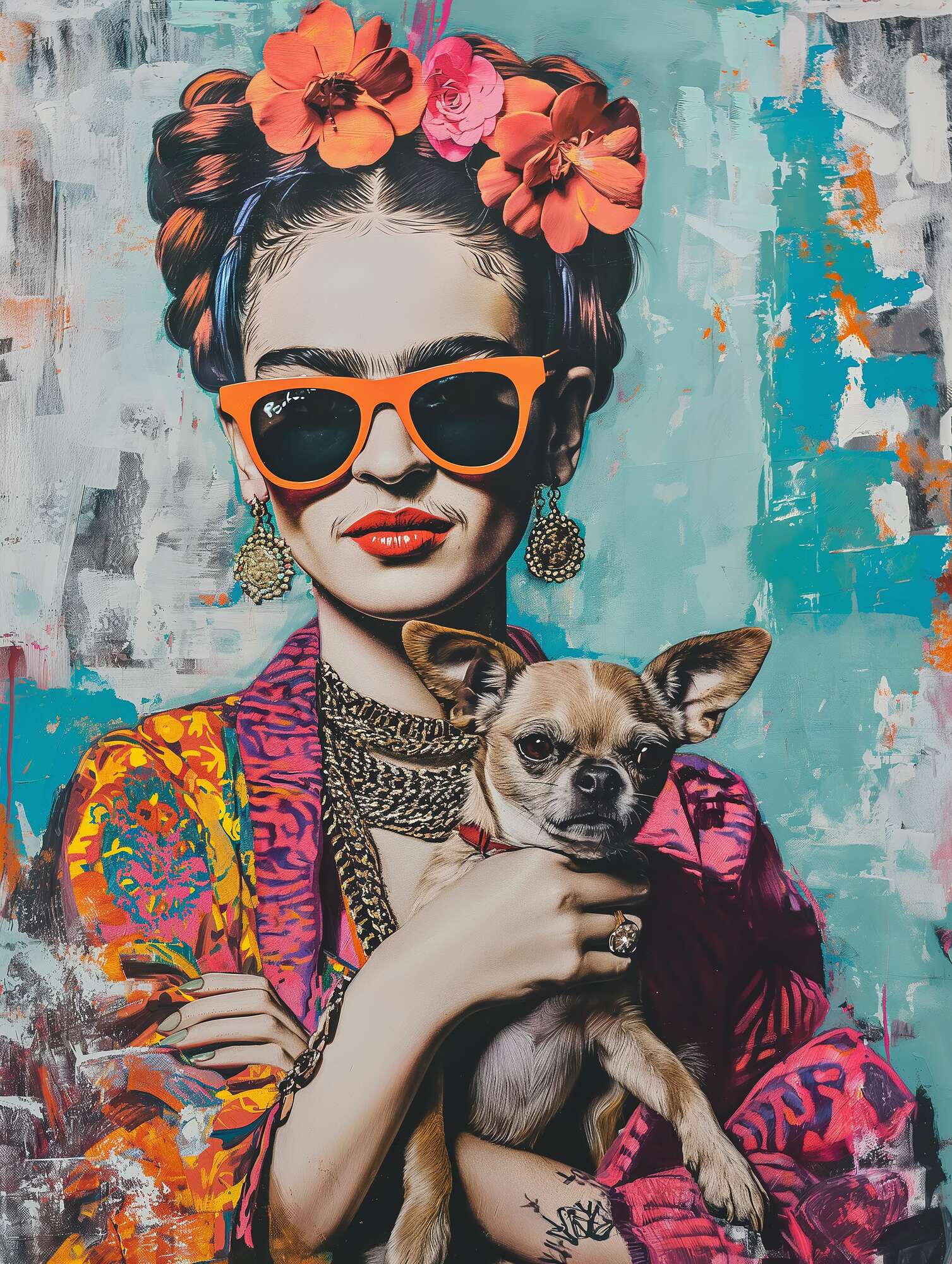 Colorful Portrait Chihuahua