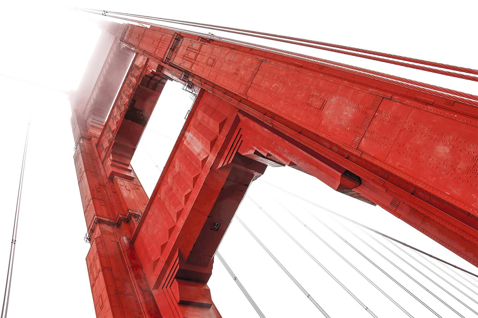 Golden Gate reaching into the fog