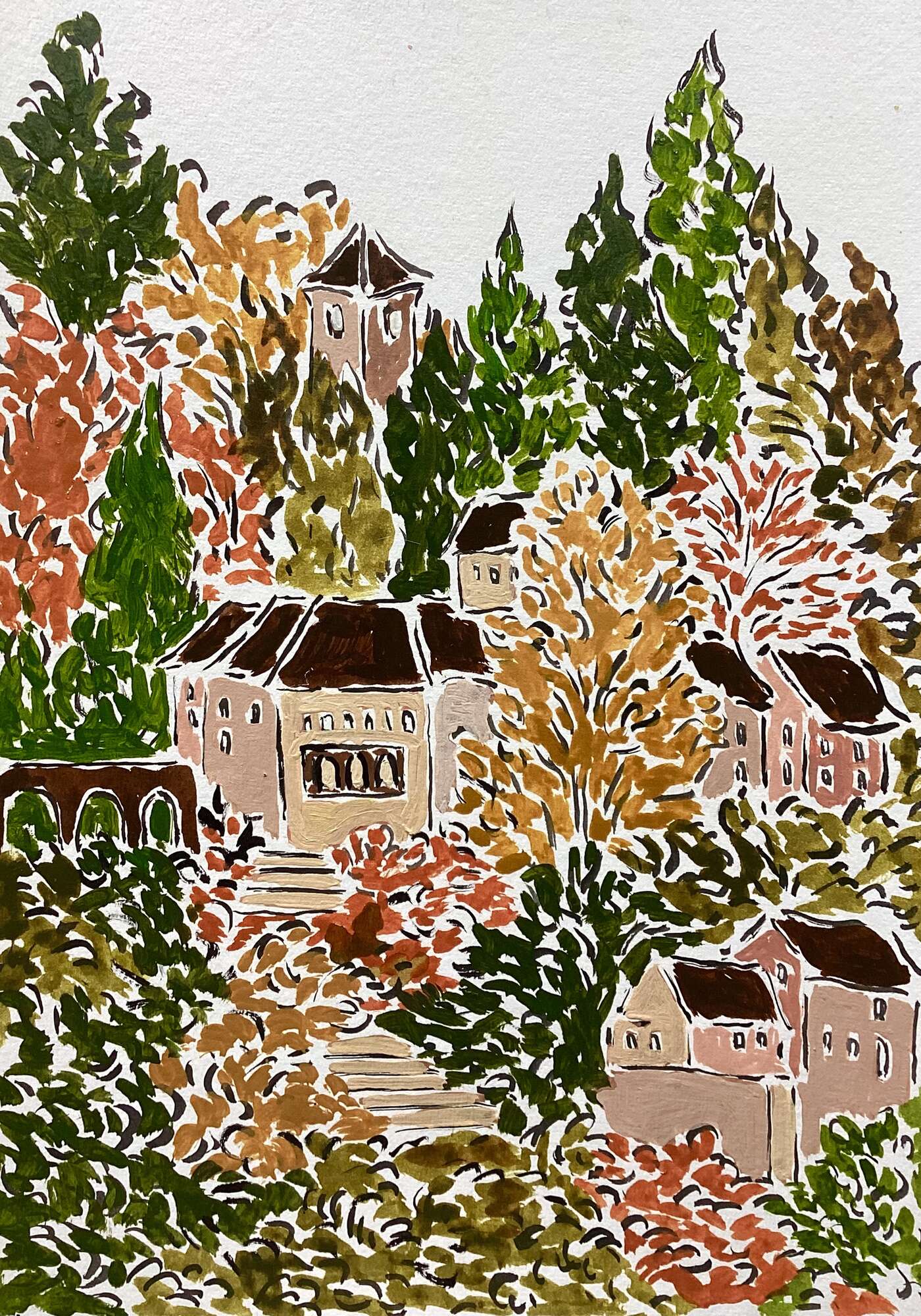 Autumn Hillside Village