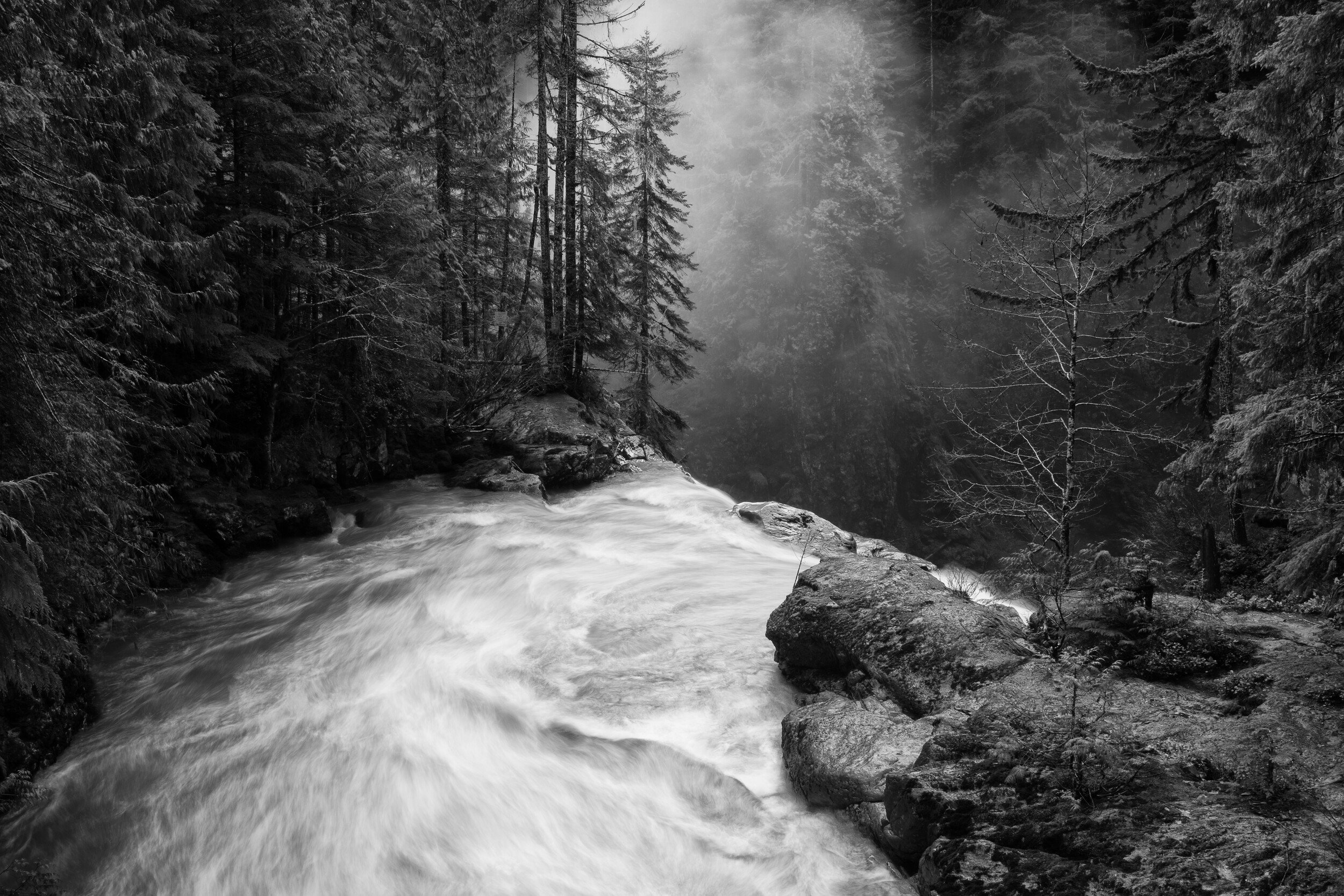 Misty River Flow