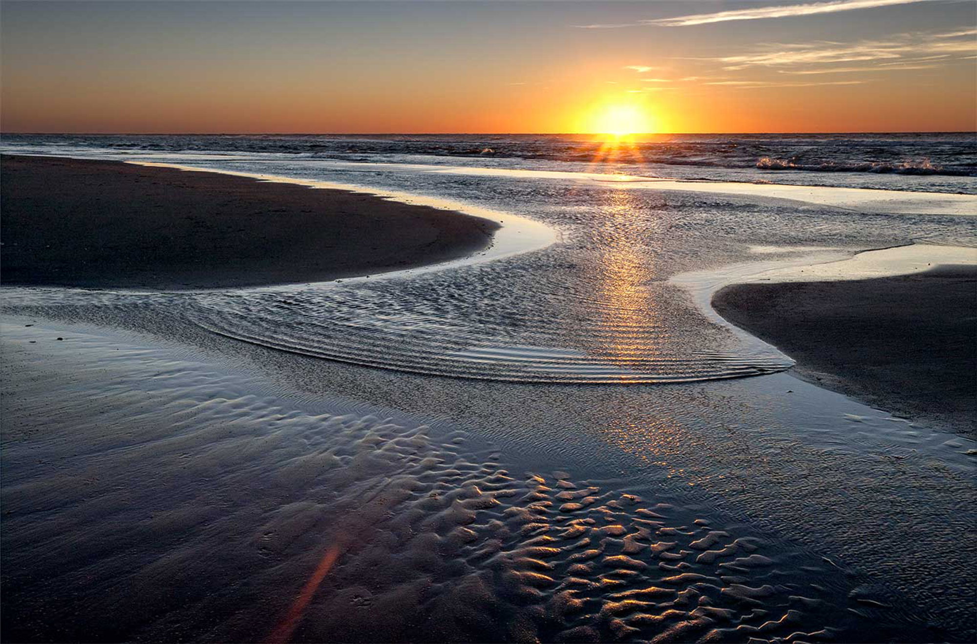 Vesterhavet solnedgang