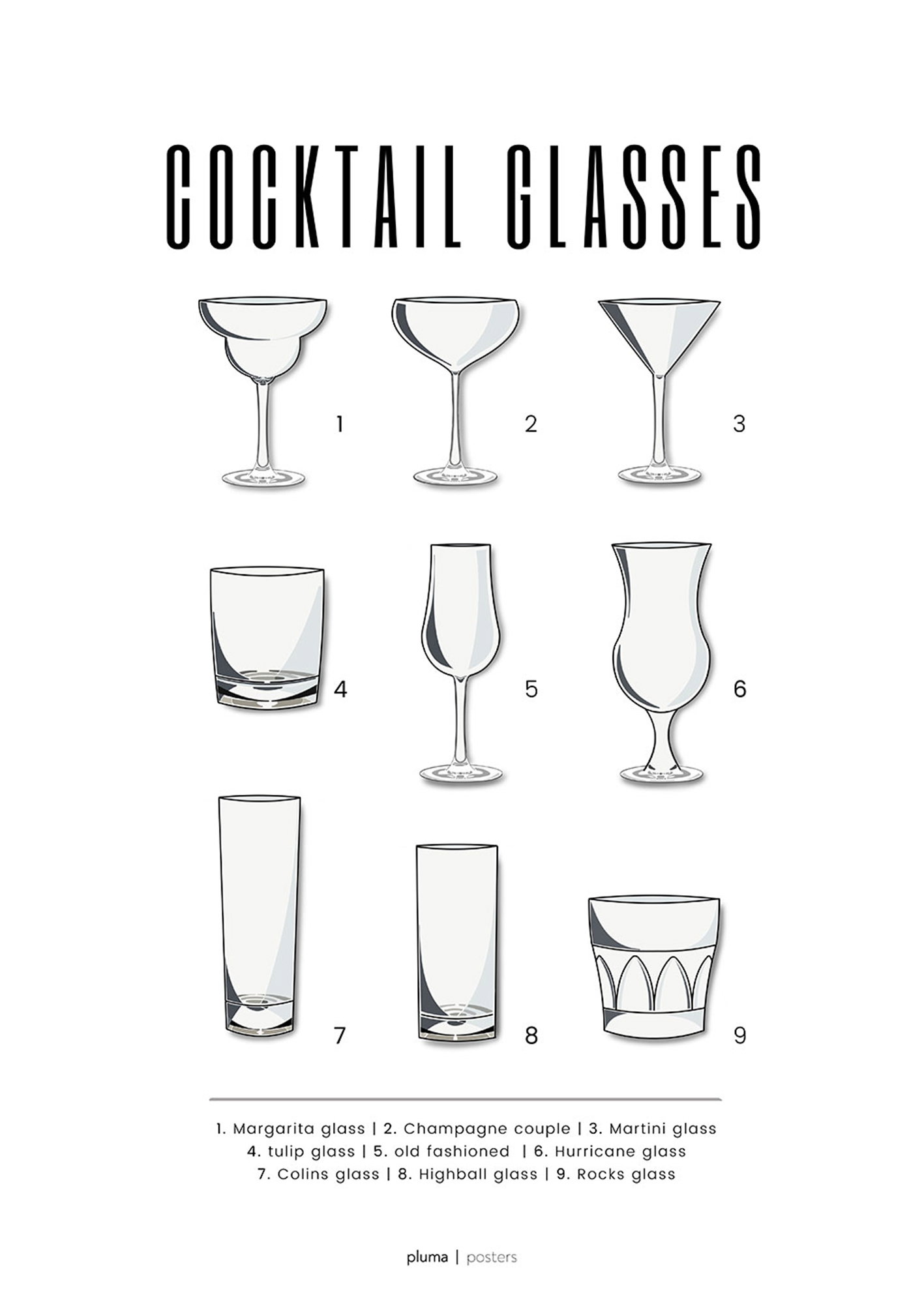 Cocktail glasses