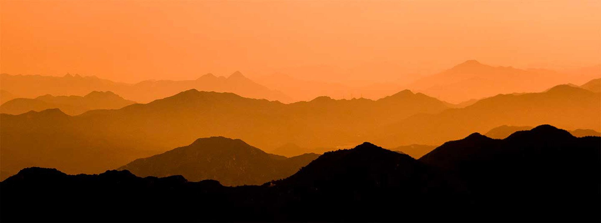 Sunset over the mountains