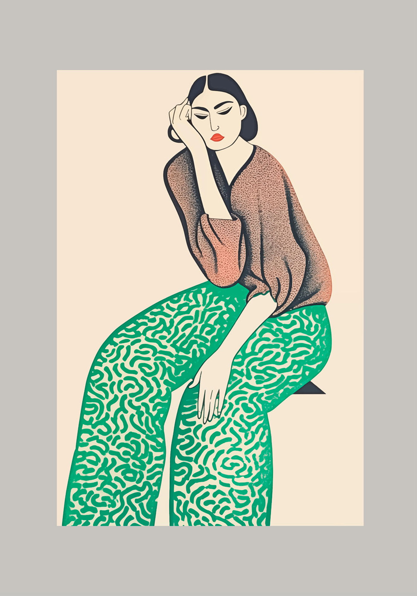 Green woman