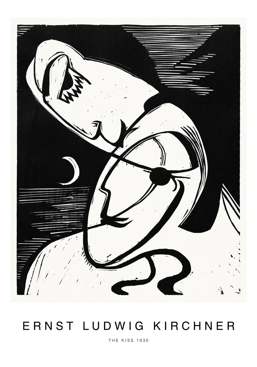 The Kiss af Ernst Ludwig Kirchner som kunstprint fra Plakatwerket