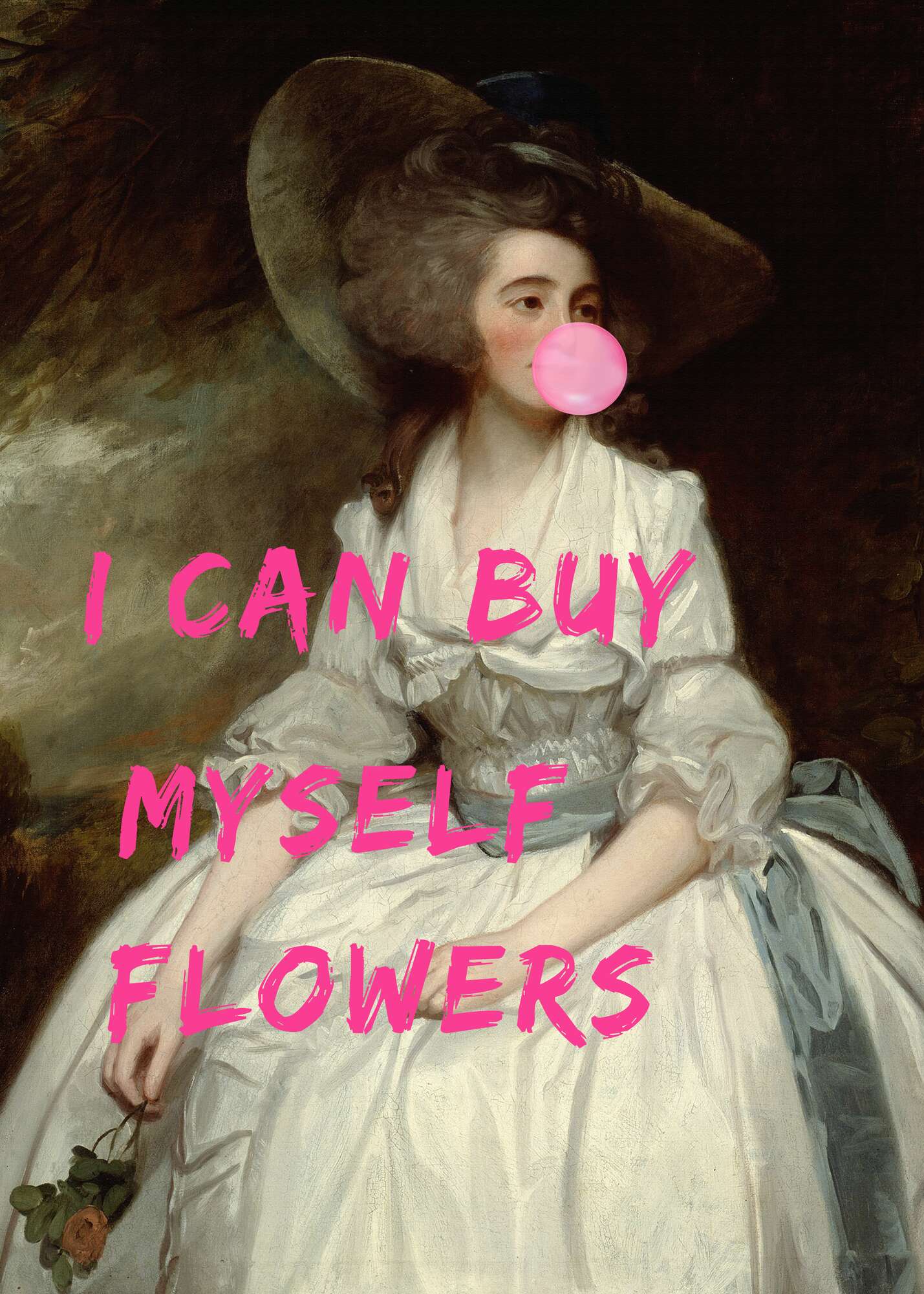 Pink Bubble Gum Portrait
