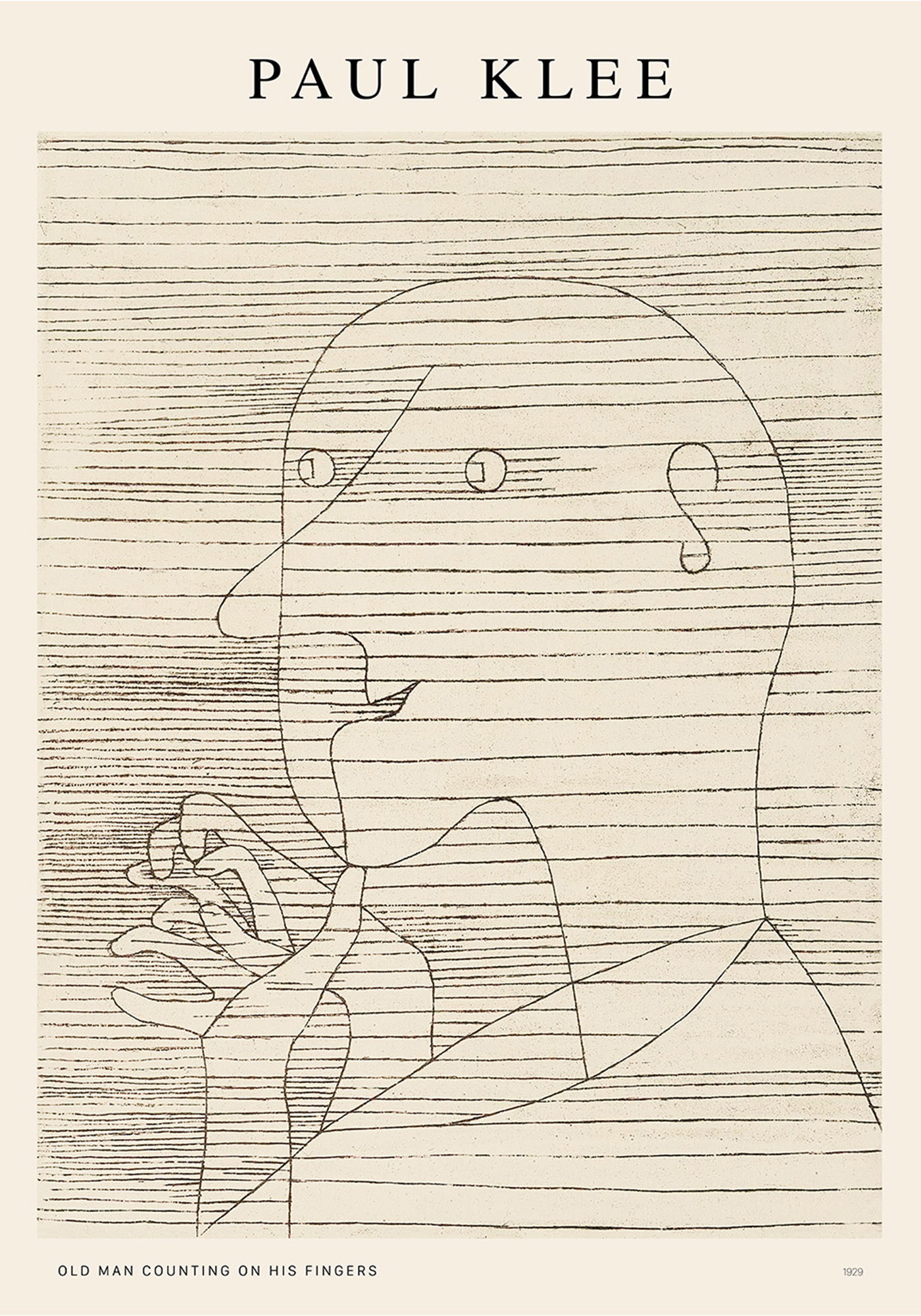 Old Man Counting on His Finger