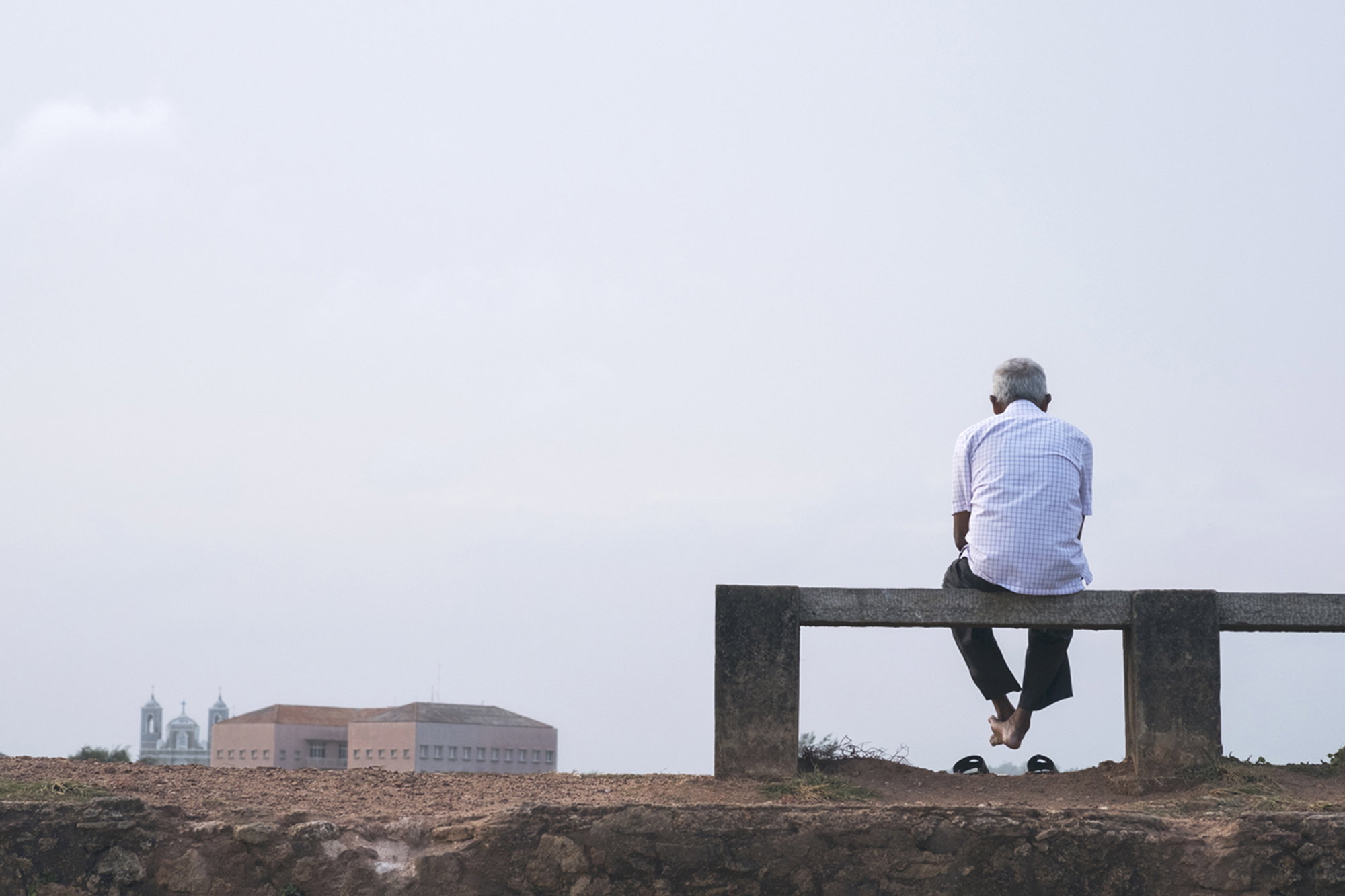 Man on bench