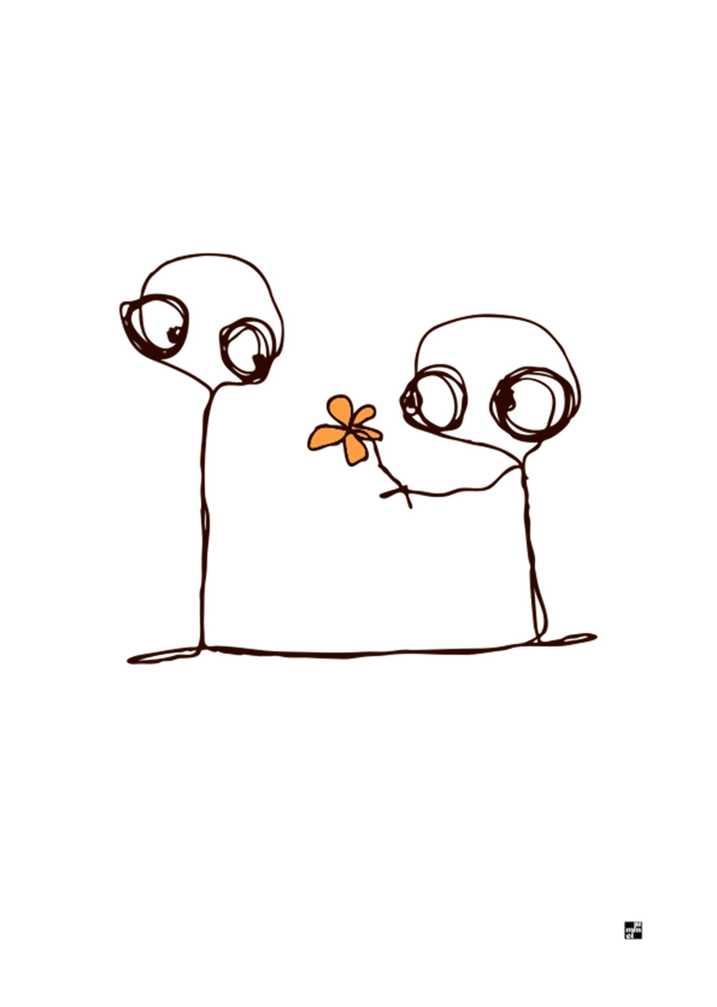 Orange blomst