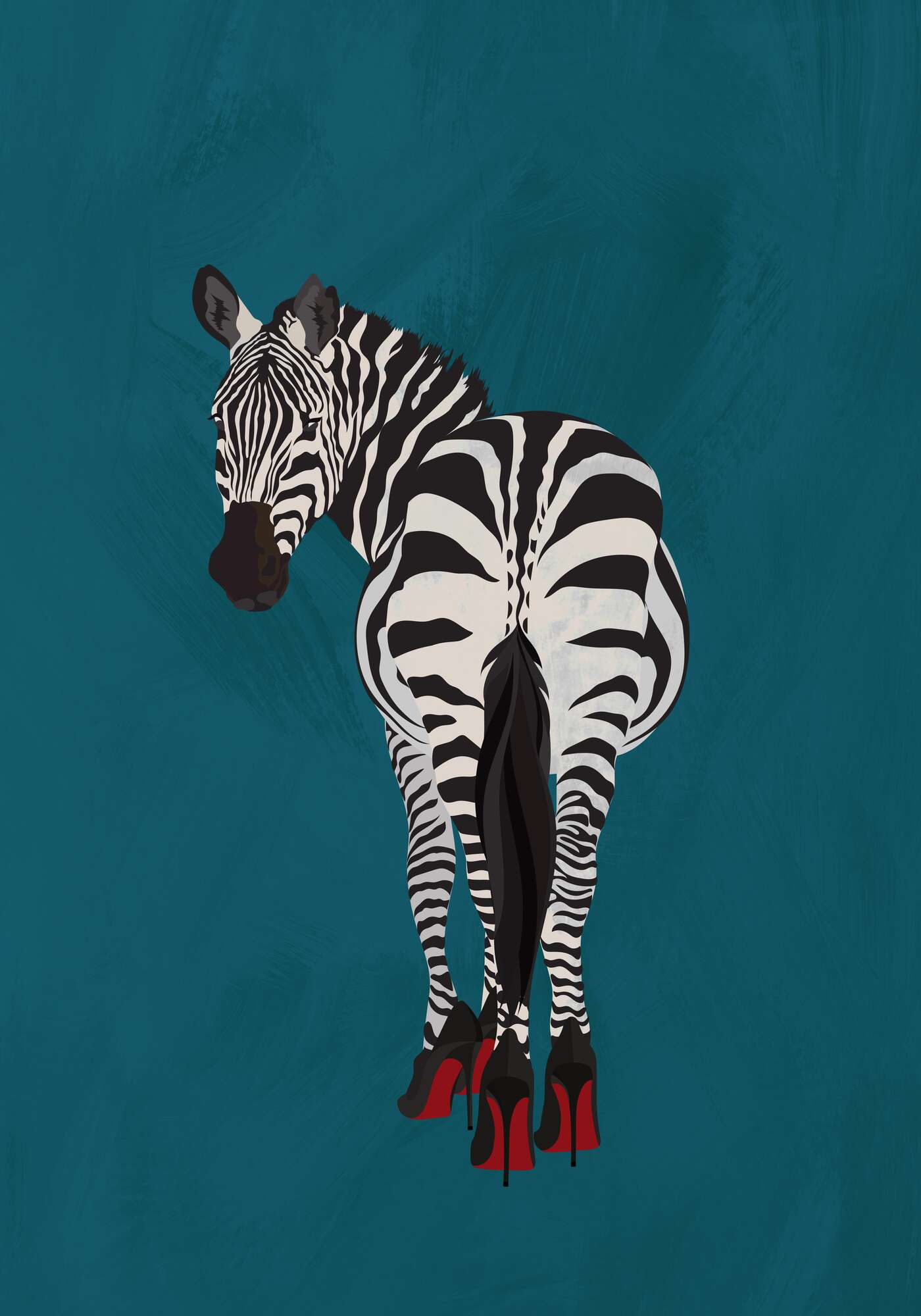 Fashionable Zebra Heels
