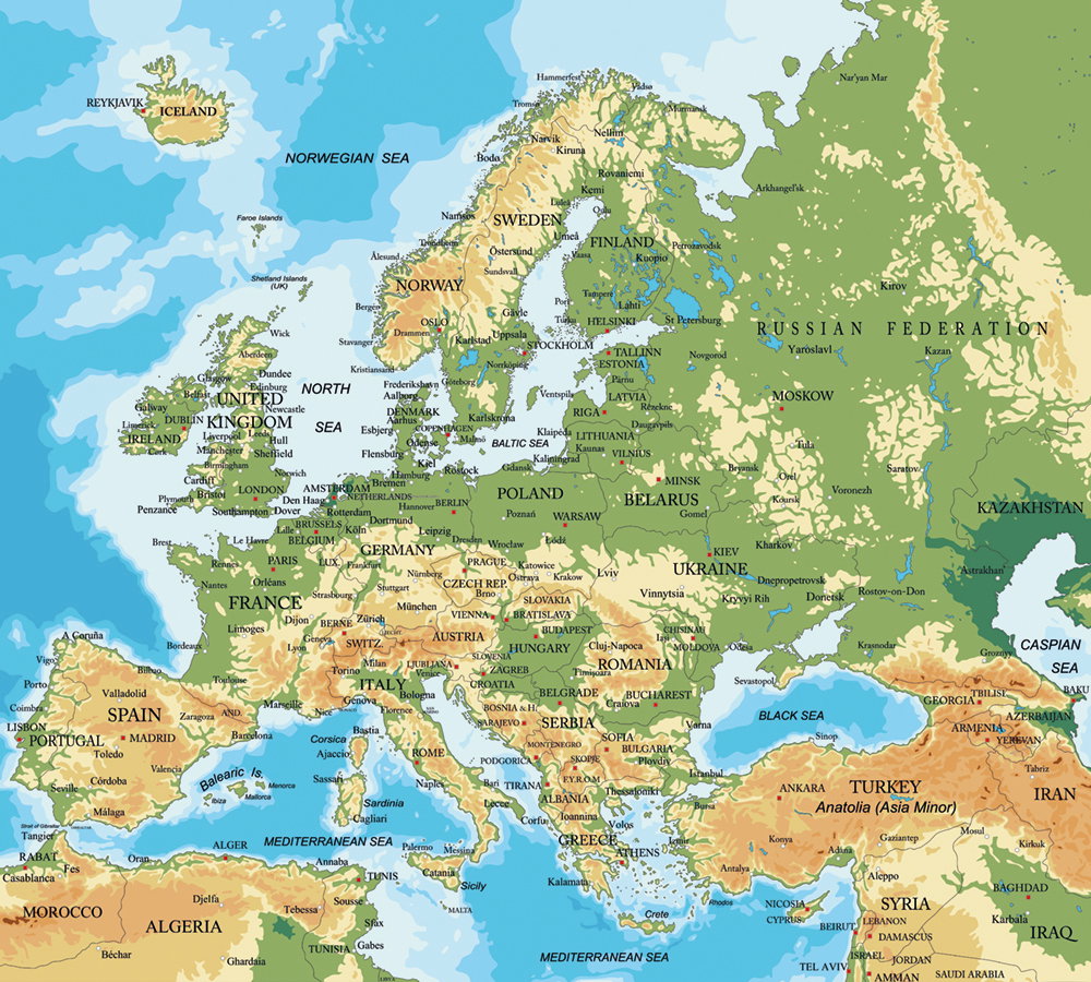 Europakort tapet