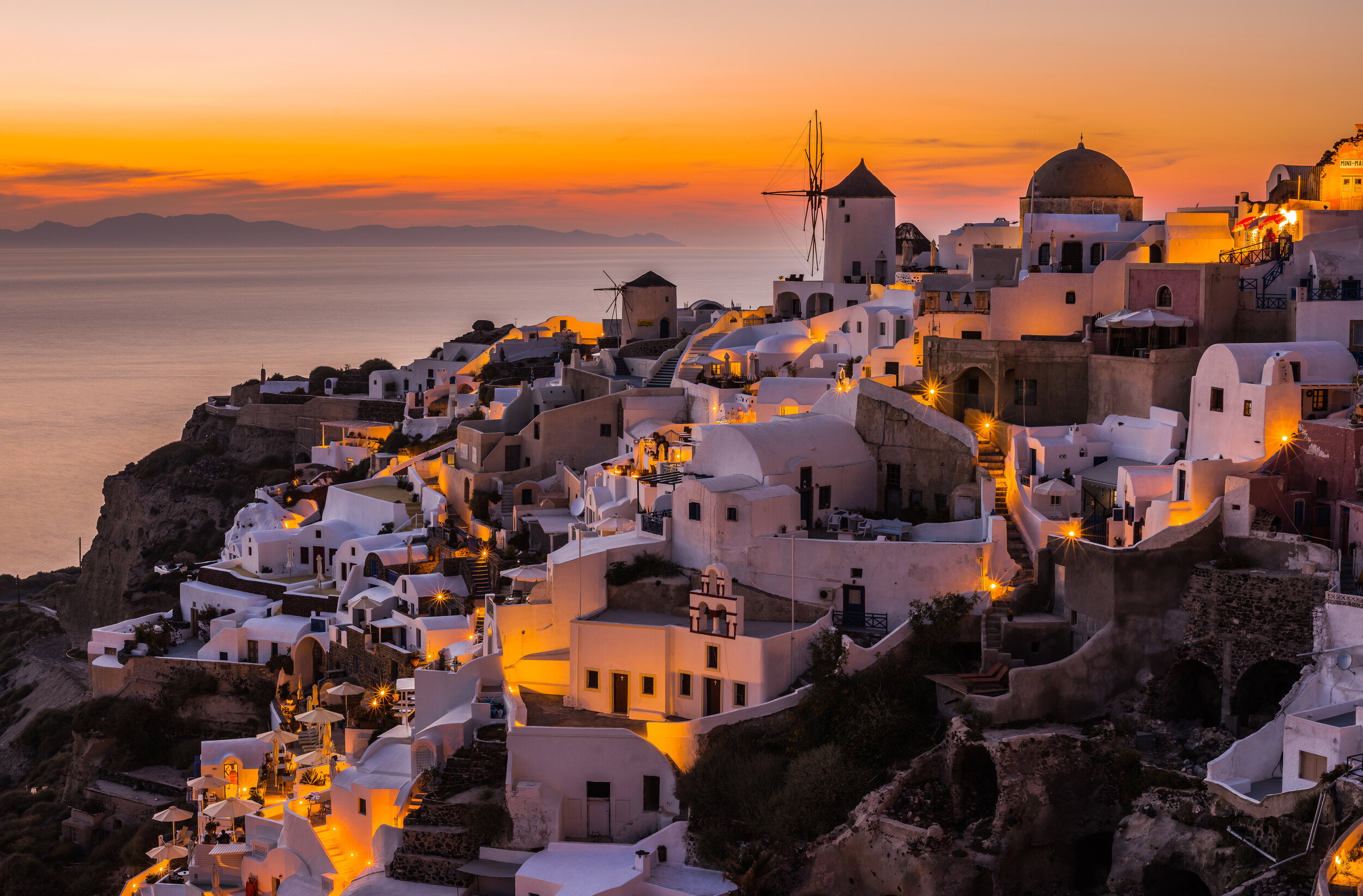 Oia Santorini Sunset Glow