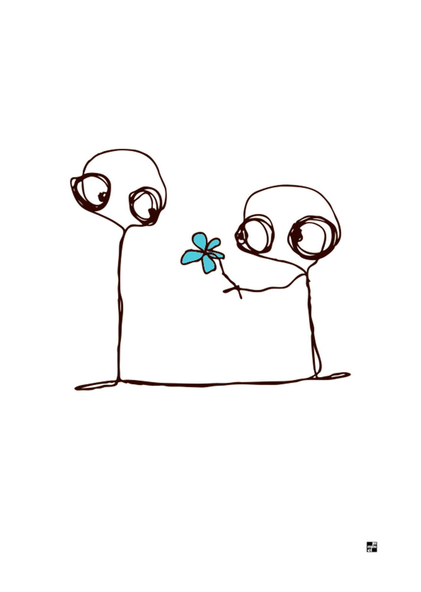 Blå blomst