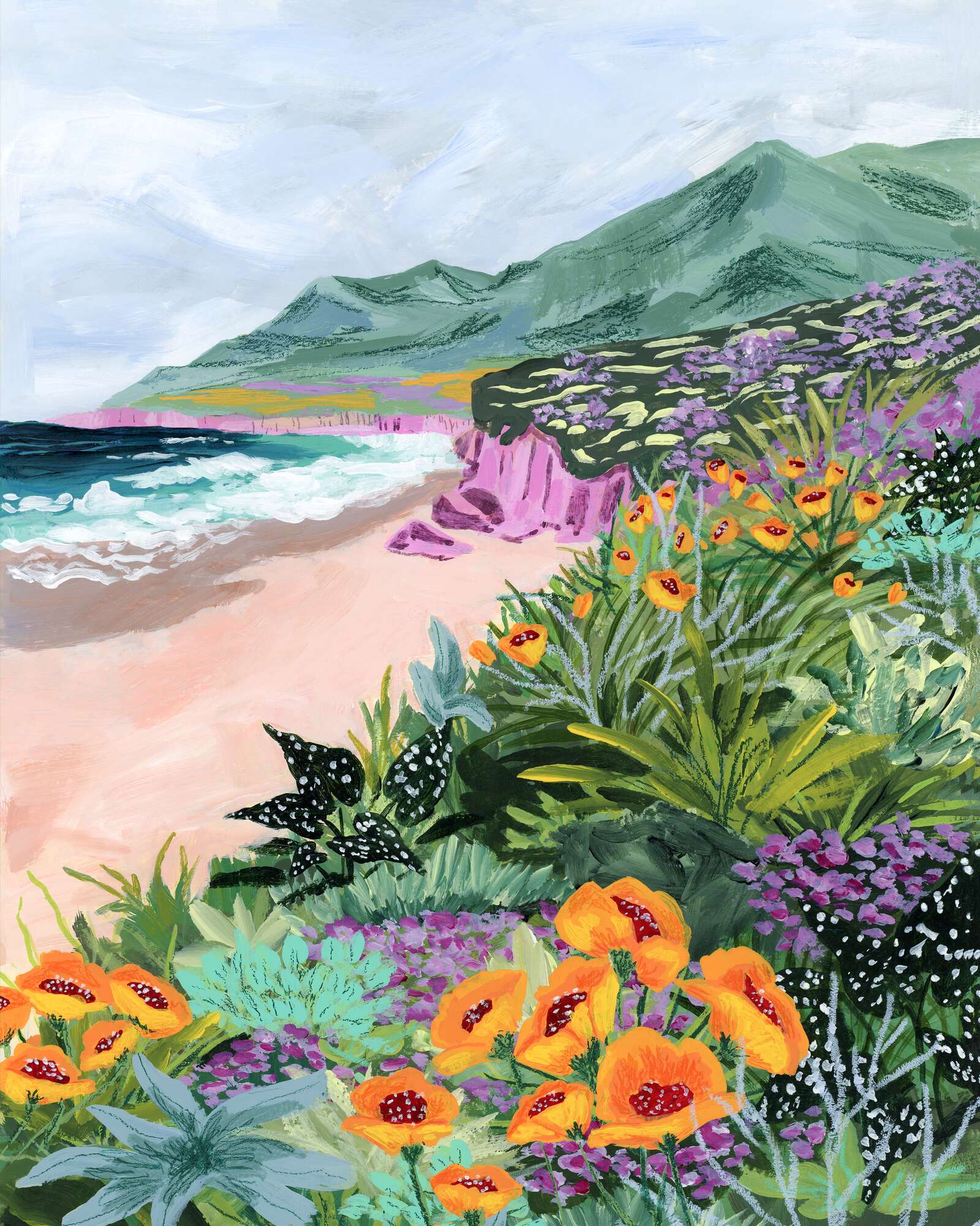 Vibrant Coastal Blooms