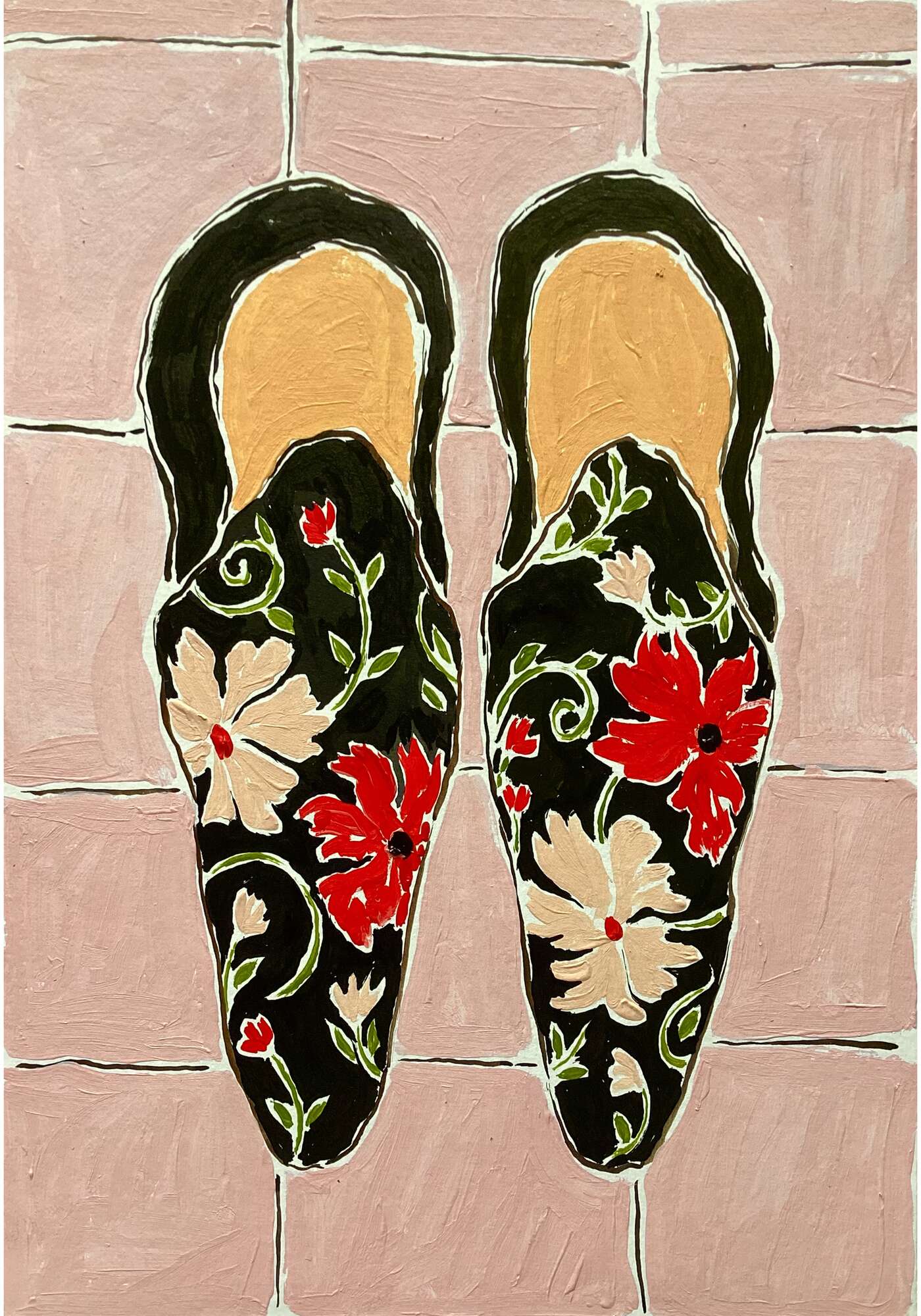 Elegant Floral Slippers