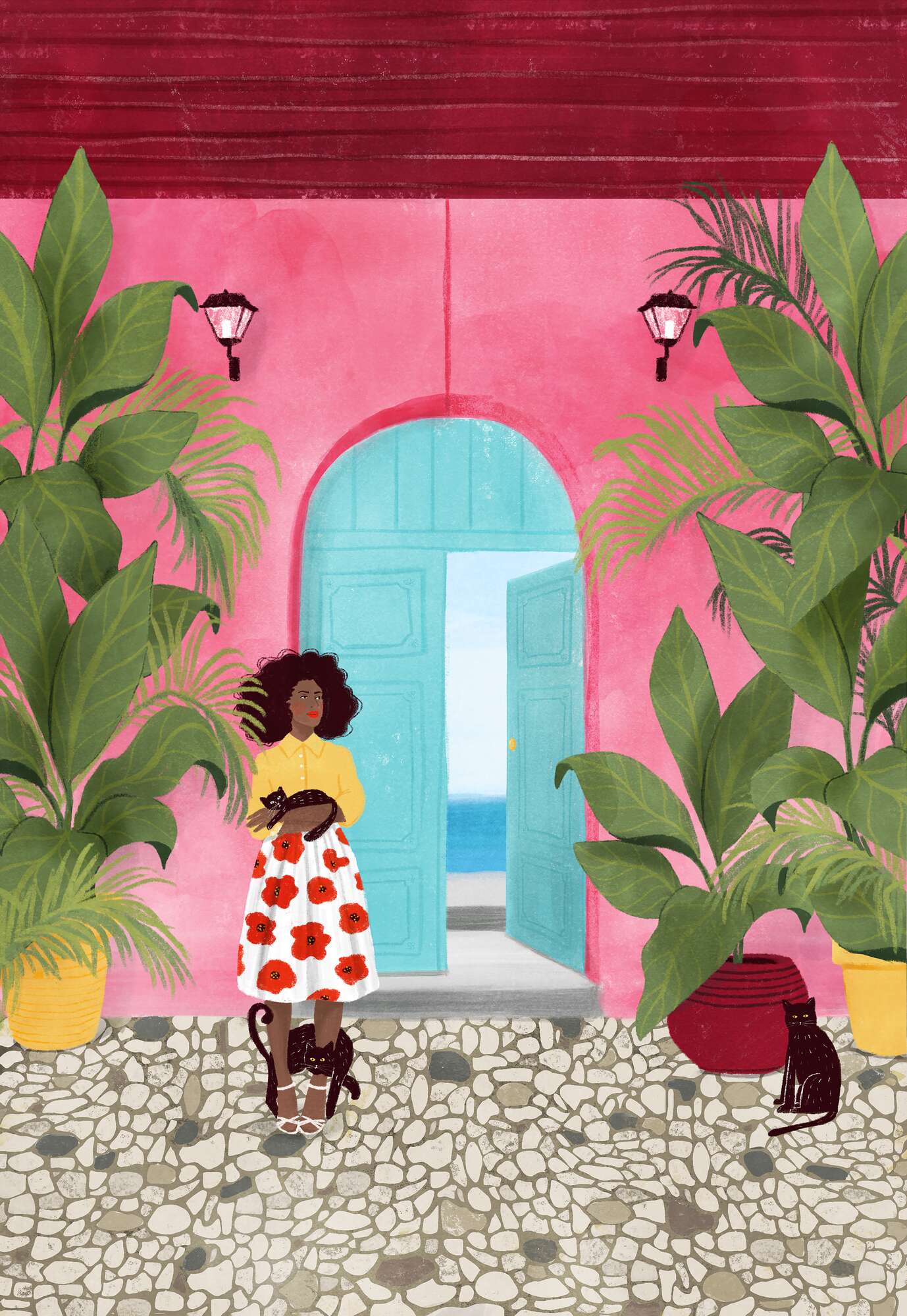 Tropical House with Cats