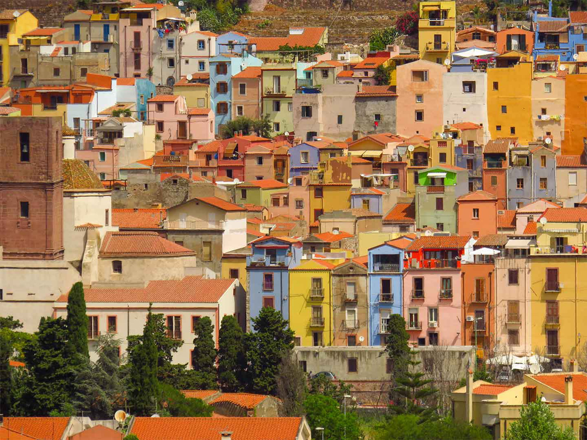 Bosa Houses Sardinien